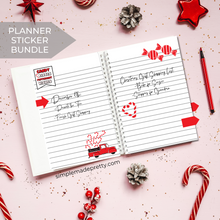 Load image into Gallery viewer, Christmas Planner Stickers - Peppermint Theme Stickers, Candy Cane Stickers, Digital Stickers - Christmas Stickers - PDF