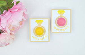 Bridal Shower EOS Lip Balm Cards in Yellow - PDF