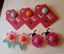 Load image into Gallery viewer, EOS Lip Balm Cards - Ladybug, Flower Card, Over-sized Love Tag - SVG, PDF, PNG