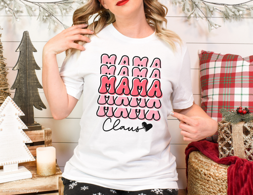 Mama Clause Christmas Shirt | Christmas Short Sleeve T-Shirt | Mama Tee | Mom Tee | Mommy Shirt | Mama Clause T-Shirt | Christmas Tees