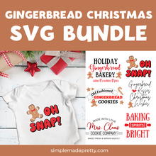 Load image into Gallery viewer, Gingerbread SVG Bundle - Gingerbread Party, Gingerbread Cut File, Gingerbread Cricut File,- SVG &amp; PNG