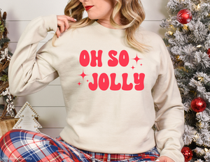 Oh So Jolly Sweatshirt | Jolly Sweatshirt | Christmas Shirt | Christmas Sweatshirt | Trendy Christmas Sweatshirt | Cute Christmas Sweatshirt