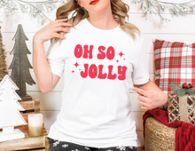 Load image into Gallery viewer, Oh So Jolly Christmas Shirt | Trendy Short Sleeve T-Shirt | Christmas Tee | Cute Women&#39;s Tee | Woman&#39;s Christmas Shirt | T-Shirt | Tees