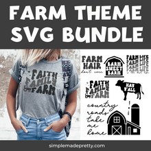Load image into Gallery viewer, Farm SVG PNG Bundle | Chicken SVG | T-Shirt Svg | Farm Hair Svg | Faith Family Farm Svg |  Barn Svg | Png File