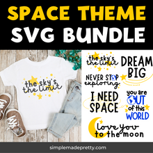 Load image into Gallery viewer, Space-Themed SVG PNG Bundle | Space SVG | T-Shirt Svg | Astronomy Svg | Sky&#39;s The Limit Svg |  To The Moon Svg | Png File