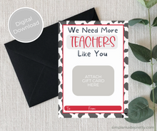 Load image into Gallery viewer, Chick Fil A Teacher Appreciation Card - Teacher Appreciation Gift Tag - Instant Download
