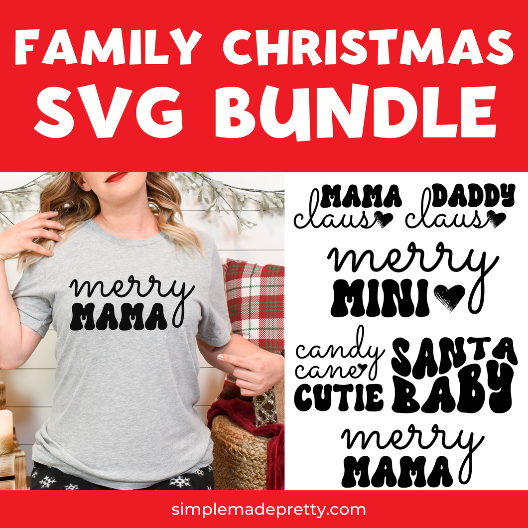 Christmas SVG Bundle Christmas Shirt SVG for Cricut Christmas Tee
