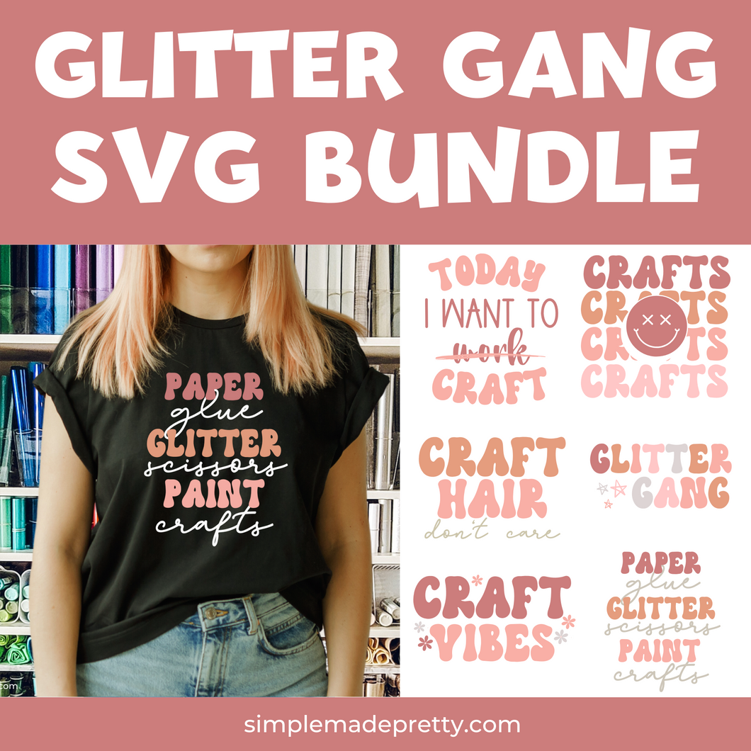 Glitter Gang SVG PNG Bundle | Glitter Crafts SVG | T-Shirt Svg | Glitter Svg | Glitter Crafts Svg | Crafts Svg | Png File