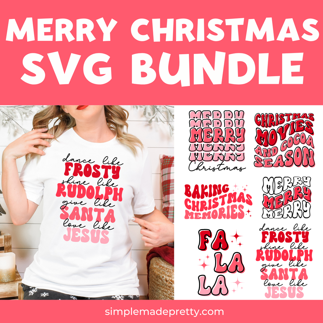 Merry Christmas SVG Bundle - Christmas Svg, FaLaLa Svg, Christmas Cricut cut files - SVG & PNG