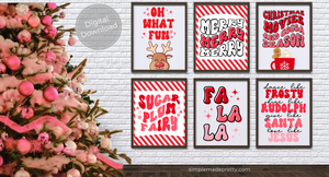 Oh What Fun Christmas Wall Art Printables - Cute Christmas, Christmas Printables Cute, Oh What Fun Wall Decor, Christmas Signs - PDF