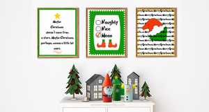 Grinch Wall Art Printables - Grinch Party, Grinchmas Houses, Grinch Decor, Grinch-theme - PDF - Instant Download