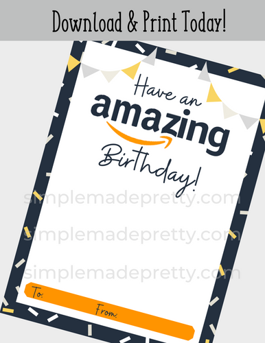 Amazing Birthday - Birthday Gift  - Birthday Gift Card, Birthday Gift Cardholder - Instant Download