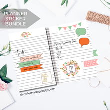 Load image into Gallery viewer, Floral Planner Stickers - Flower Stickers, Floral Stickers, Digital Stickers - Day Planner Stickers - PDF