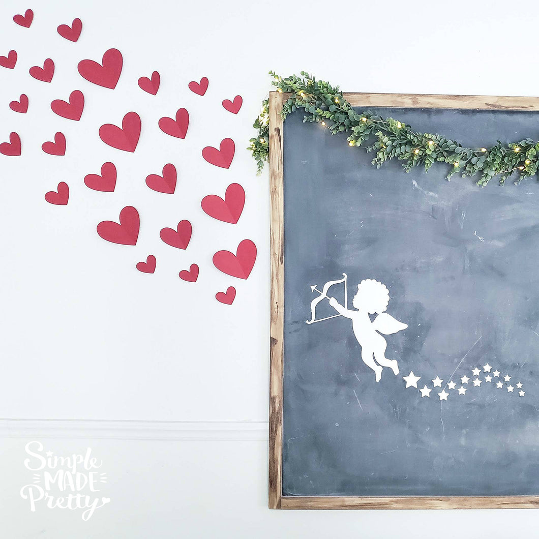Cupid Stars and Hearts Valentine SVG File (SVG, DXF, EPS, & Png) - Cut File -Cricut, Silhouette