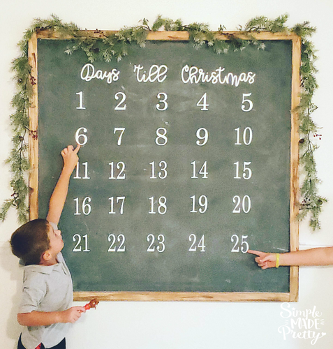 Days 'Till Christmas Sign SVG File (SVG, DXF, EPS, & Png) - Cut File -Cricut, Silhouette