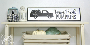 Farm Fresh Pumpkins with Truck SVG File (SVG, DXF, EPS, & Png) - Cut File -Cricut, Silhouette
