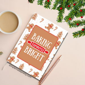 Gingerbread Recipe Books - Gingerbread-theme Book, Digital Recipe Book, Christmas Recipe Book, Christmas Recipes, Christmas Recipe BInder - PDF