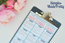 Load image into Gallery viewer, Home Cleaning Cheat Sheet &amp; Chore Chart - PDF