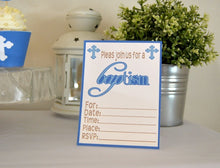 Load image into Gallery viewer, Baptism Party Celebration Printable Package in Blue - PDF