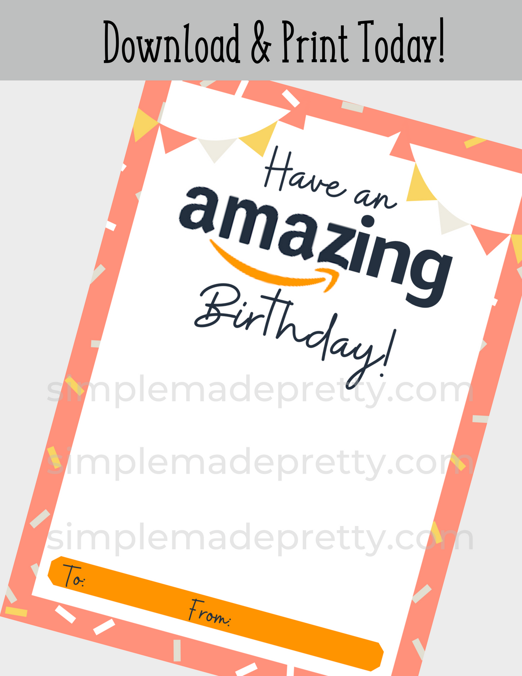 Amazing Birthday - Birthday Gift for Her - Birthday Gift Card, Birthday Gift Cardholder - Instant Download