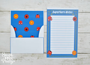 Superhero Inspired Stationery Set - Printable PDF