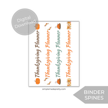 Load image into Gallery viewer, Thanksgiving Binder - Thanksgiving Planning, Thanksgiving Planner, Thanksgiving Journal