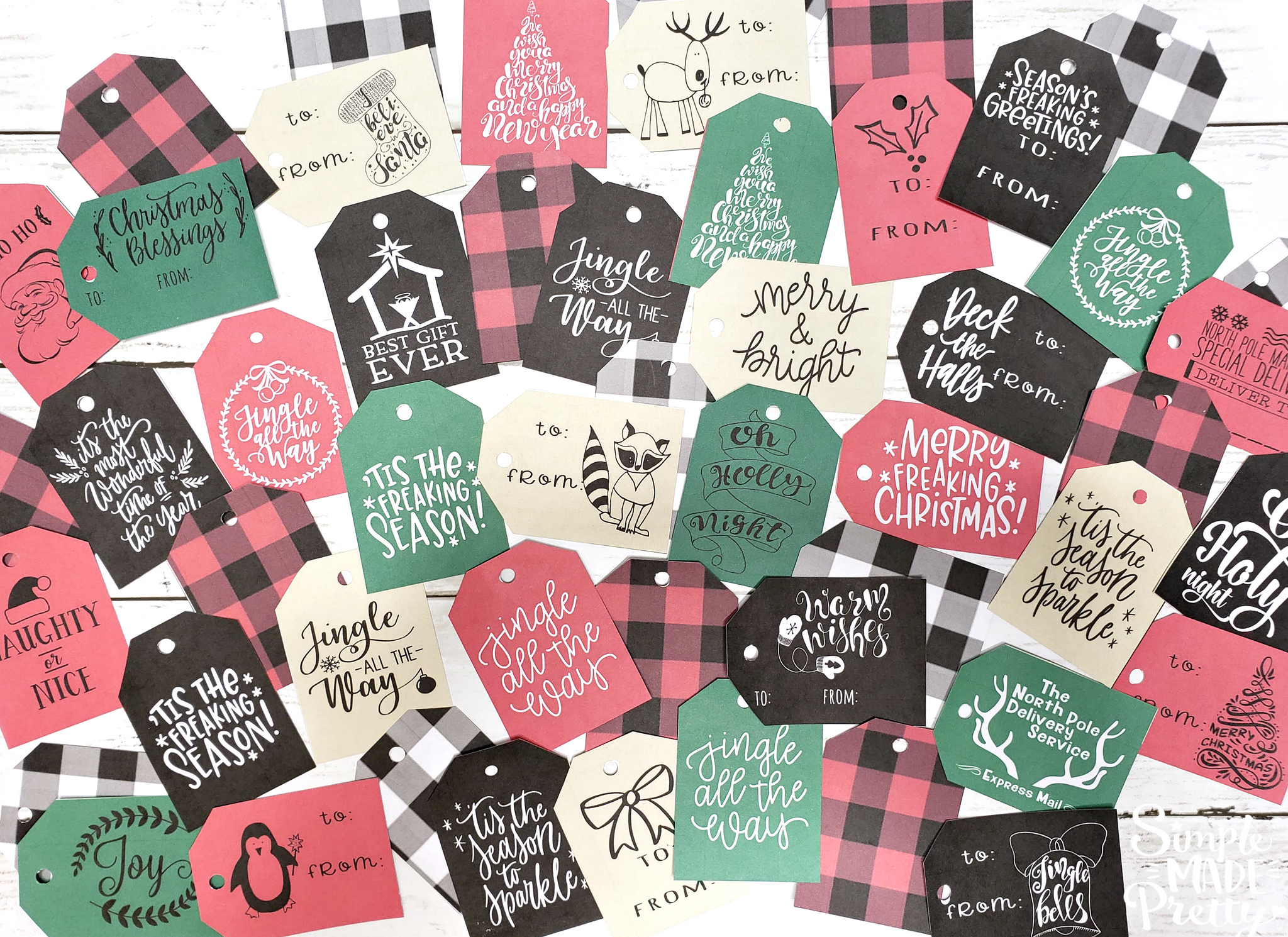 The BIG Bundle of Printable Christmas Gift Tags with 150+