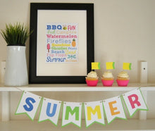 Load image into Gallery viewer, Summer Printable Bunting &amp; Subway Art - PDF
