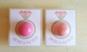 Bridal Shower EOS Lip Balm Cardsin Pink - PDF