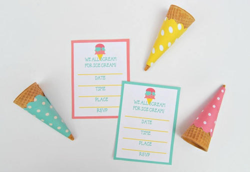 Ice Cream Party Printable Package - PDF