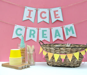 Ice Cream Party Printable Package - PDF