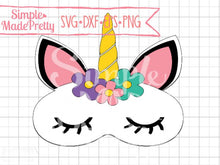 Load image into Gallery viewer, Unicorn Sleep Mask SVG, DXF, EPS, &amp; Png - Cut File -Cricut, Silhouette